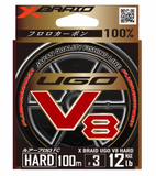 YGK XBRAID UGO V8 HARD (子線-前導線-碳線-碳纖線-魷魚-路亞-船釣)
